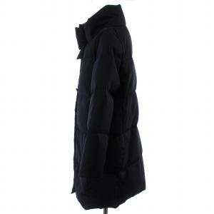 kate spade new york リボン装飾ダウンコート ボリュームカラー ミドル XS 紺 ネイビー NJMU4152