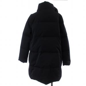 kate spade new york リボン装飾ダウンコート ボリュームカラー ミドル XS 紺 ネイビー NJMU4152