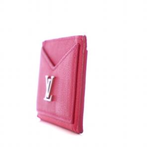 LOUIS VUITTON ポルトカルト ロックミー カードケース パスケース 定期入れ ロゴ金具 レザー ホットピンク M68555