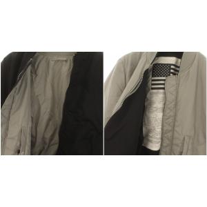 ALPHA INDUSTRIES INDUSTRIES MA-1 リバーシブル 中綿ジャケット ブルゾン ミリタリー ジップアップ ナイロン L 黒 ブラック