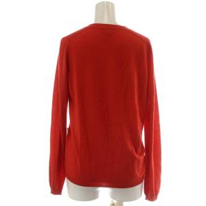 Drawer カシミヤシルクVネックカーディガン 長袖 薄手 1 S 赤 レッド 6515-106-0147