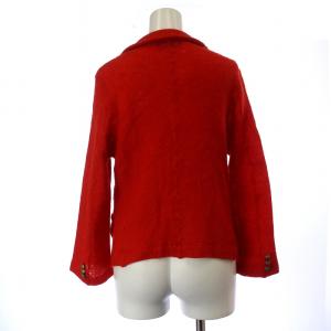 Tao テーラードジャケット ニット 金ボタン M 赤 レッド