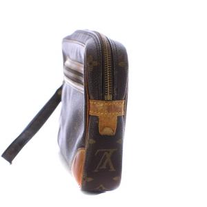 LOUIS VUITTON マルリードラゴンヌGM セカンドバッグ クラッチバッグ ストラップ モノグラムキャンバス 茶 ブラウン M51825