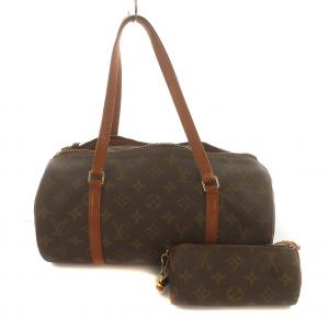 LOUIS VUITTON モノグラム パピヨン30 ミニボストンバッグ ハンドバッグ ポーチ付き ブラウン M51365