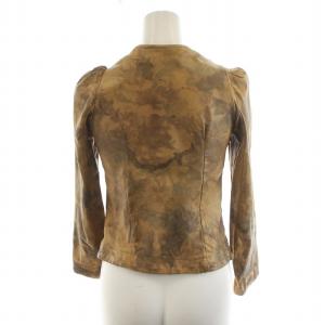 ジョルジオブラット シングルライダースジャケット 裏地総柄 本革 44