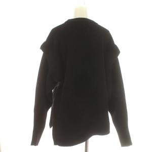 CLANE 2WAY スラントニットトップス プルオーバー セーター 長袖 厚手 スリット ウール 1 S 黒 ブラック 11106-1272