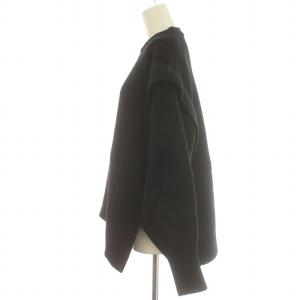 CLANE 2WAY スラントニットトップス プルオーバー セーター 長袖 厚手 スリット ウール 1 S 黒 ブラック 11106-1272