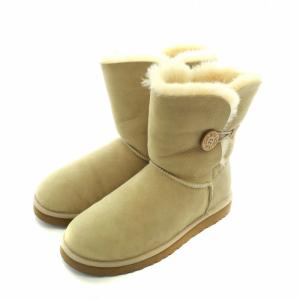 UGG australia ムートンブーツ ショート スエード ロゴ US10 27cm べージュ