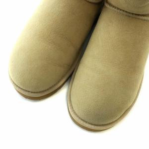 UGG australia ムートンブーツ ショート スエード ロゴ US10 27cm べージュ