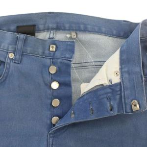 DIOR HOMME スキニーデニムパンツ ジーンズ テーパード ペイント加工 ボタンフライ 27 L 青 ブルー 163D007TX063