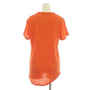 ANN DEMEULEMEESTER 息子 Tシャツ カットソー 半袖 クルーネック プリント S オレンジ