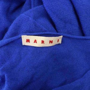 MARNI ニットワンピース ロング 長袖 40 青 ブルー