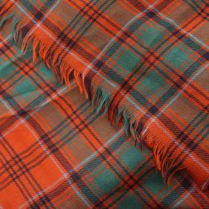 RUGBY RALPH LAUREN スカーフ マフラー チェック スコットランド製 ウール オレンジ 緑 グリーン