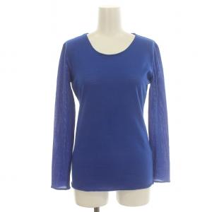 PERMANENTE ペルマネンテ カットソー 長袖 クルーネック ナイロン M 青 ブルー