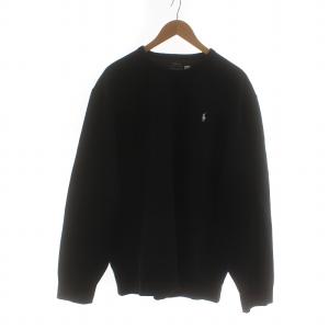 スウェット トレーナー 長袖 ストレッチ ロゴ刺繍 XXL 黒 ブラック GY19