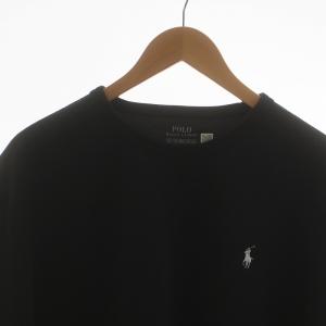 POLO RALPH LAUREN スウェット トレーナー 長袖 ストレッチ ロゴ刺繍 XXL 黒 ブラック GY19