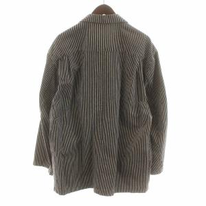 カバーオール ジャケット ワーク ヒッコリー ストライプ ロゴ