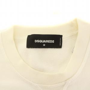 DSQUARED2 イタリア製 20AW スウェット トレーナー 長袖 ロゴプリント M 白 ホワイト S74GU0393 GY19