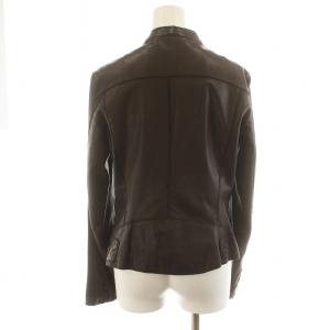 HUGO BOSS ライダースジャケット レザージャケット 革ジャン ラムレザー 羊革 40 6 M 茶 ブラウン GY19