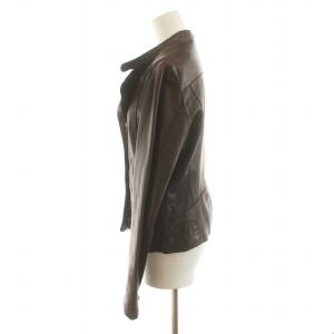 HUGO BOSS ライダースジャケット レザージャケット 革ジャン ラムレザー 羊革 40 6 M 茶 ブラウン GY19