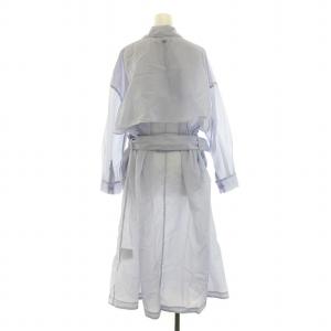 EMPORIO ARMANI スプリングコート レインコート ロング 撥水  防水 ベルトあり ナイロン 36 S 青 ブルー