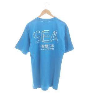 WIND AND SEA 攻殻機動隊 コラボ 22AW Tシャツ 草薙素子&バトー 半袖 プリント ラメ XL 水色 ライトブルー