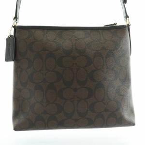 COACH ショルダーバッグ シグネチャー ロゴ ゴールド金具 レザー PVC 茶 ブラウン F29210 GY18