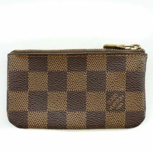 カードキーケース ポシェットクレ ダミエ エベヌ 小物入れ ポーチ カード入れ チェーン 茶 ブラウン N62658 GY18