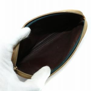 GUCCI オールドグッチ ヴィンテージ ポーチ 小物入れ 総柄 インターロッキング GG柄 PVC レザー ロゴ 茶 ブラウン GY11