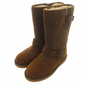 UGG australia SUTTER TL サッター クラシックブーツ エンジニア ミドル ムートン レザー 裏地ボア ロゴ US6 23cm 茶