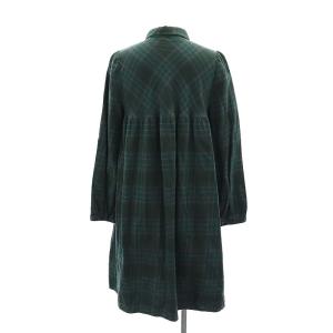 HYSTERIC GLAMOUR ワンピース シャツワンピース 長袖 膝丈 チェック柄 F ダークグリーン チャコール グレー