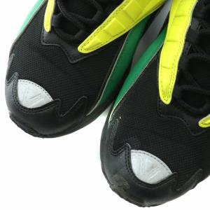 Reebok インターバル 96 INTERVAL 96 スニーカー レザー ローカット ロゴ 刺繍 US8 26cm 黒 ブラック 緑