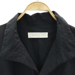 GALERIE VIE 20SS ステンカラーコート スプリングコート ロング ベルト付き 比翼ボタン 36 チャコール 23-08-01-08101