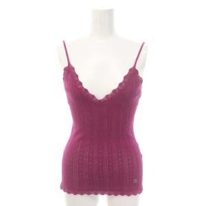 DOLCE&GABBANA アンサンブル ニット カーディガン 七分袖 キャミソール 40 紫 パープル