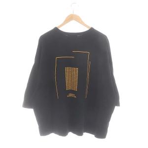 JieDa Tシャツ カットソー 七分袖 黒 黄色 ブラック イエロー