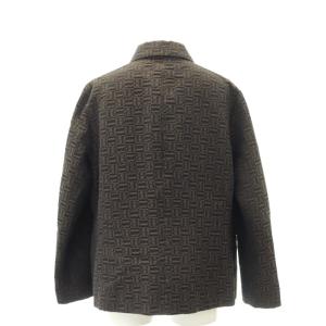 BURBERRY LONDON ブルゾン ジップジャケット Bロゴ総柄 大きいサイズ 総裏地 13 茶色 ブラウン 黒 ブラック