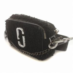 MARC JACOBS スナップショット テディ ショルダーバッグ ボア 斜めがけ スクエア 黒 ブラック H130M06FA21