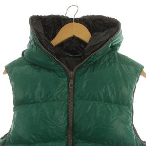 DUVETICA ダウンベスト ジップアップ フード 48 M 緑 グリーン