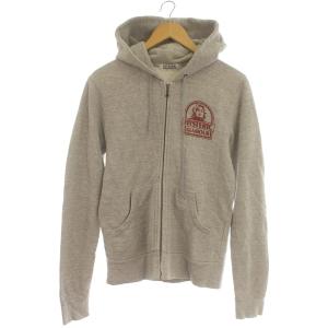 HYSTERIC GLAMOUR パーカー ジップアップ バックガールプリント フード 裏毛 S グレー 0233CF02