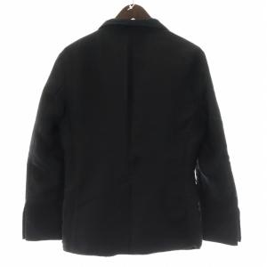 DOLCE&GABBANA イタリア製 テーラードジャケット センターベント 2B シルク ステッチ 48 M 黒 ブラック GY19