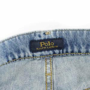 パッチワーク コットン フレア ジーンズ ダメージ加工 リペア加工 W30  