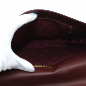 Cartier マストライン ショルダーバッグ レザー 内側総柄 マグネット ロゴ ボルドー