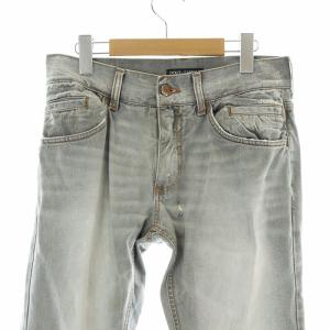 DOLCE&GABBANA  16 classic デニムパンツ ジーパン ジーンズ ダメージ加工 ロゴプレート 44 M グレー