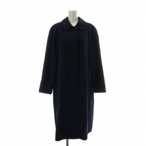 プローサム 金タグ ステンカラー コート 裏ノバチェック 9AR ネイビー