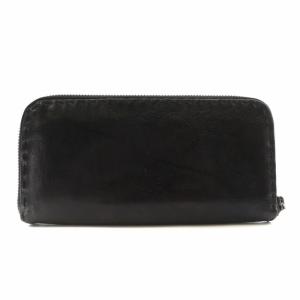 HENRY BEGUELIN イタリア製 長財布 レザー ラウンドファスナー 黒 ブラック