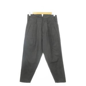 2タック パンツ スラックス テーパード ハイウエスト ウール 小さいサイズ 00 XS グレー /AH12