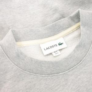 LACOSTE ビッグロゴ刺しゅうクルーネックスウェット 長袖 M グレー SH00053