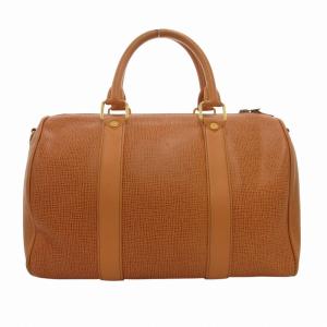 HUNTING WORLD ハンドバッグ ショルダー 2way レザー ロゴ 茶 ブラウン /FF GY12