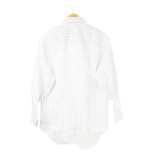 GIORGIO ARMANI シャツ ワイシャツ Yシャツ レギュラー 長袖 コットン ストライプ 大きいサイズ 44 XXL 青 ブルー