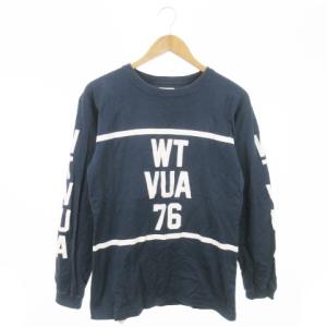 WTVUA/TEE.LS 76 Tシャツ カットソー ロンT 長袖 クルーネック 丸首 プリント コットン